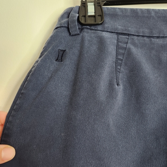 Kit + Ace Navy Blue High Waist Pleated Taper Leg Trouser Pants Size 8 - Picture 10 of 15